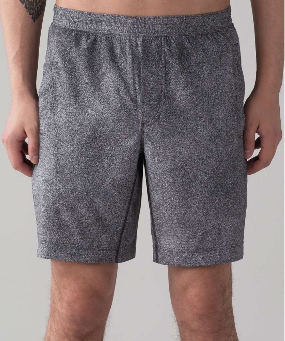 Lululemon Pace Breaker Short 9" Carbon Mist Alpine White Graphite Grey Medium